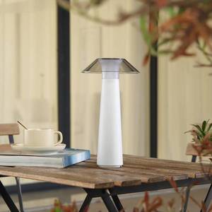Lindby Lindby LED dobíjecí venkovní stolní lampa Gomba, bílá, stmívatelná obraz