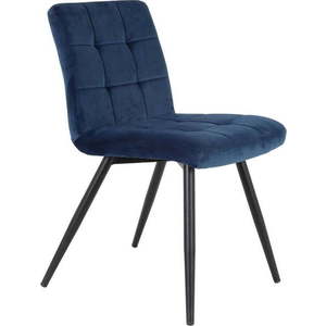 Modrá sametová jídelní židle Olive – Light & Living obraz