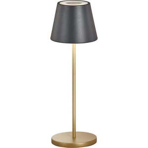 LED stolní lampa s kovovým stínidlem v černo-zlaté barvě (výška 34 cm) Cosenza – Fischer & Honsel obraz