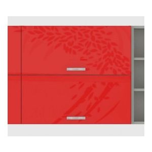 Horní kuchyňská skříňka Rose 80GU, 80 cm, červený lesk obraz