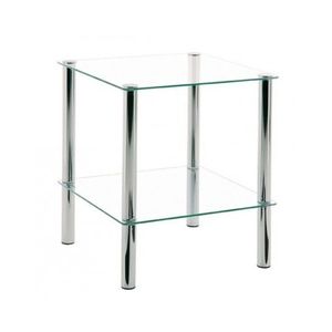 Přístavný stolek Erden, kov/sklo obraz