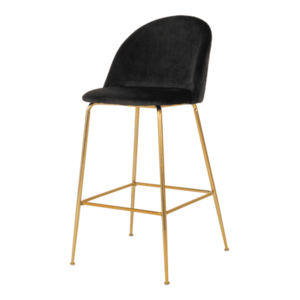 Barová židle LOESONNI černá/zlatá obraz