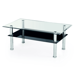 Konferenční stolek YULONDO kov/sklo obraz