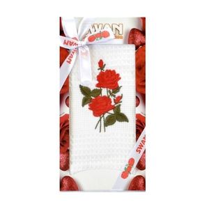 Bavlněná utěrka Darkové balení, Růže, 50 x 70 cm obraz