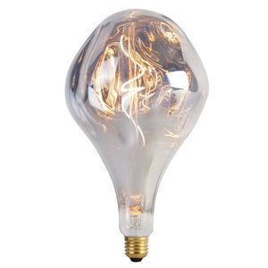 E27 stmívatelná LED lampa A165 stříbrná 6W 160 lm 1800K obraz
