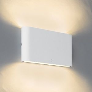 Moderní venkovní nástěnné svítidlo bílé 17, 5 cm včetně LED IP65 - Batt obraz