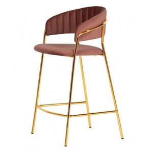 Hector Barová židle Goma růžová/zlatá obraz