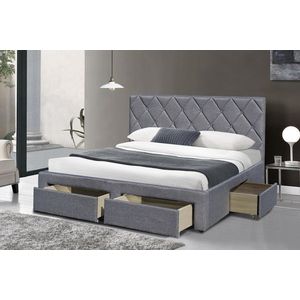 HALMAR Čalouněná postel Betina 160x200 dvoulůžko - šedé obraz