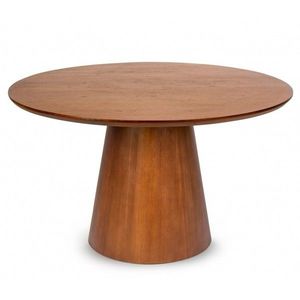 Hector Jídelní stůl Fungo 130 cm kulatý teakové dřevo/tmavě hnědý obraz