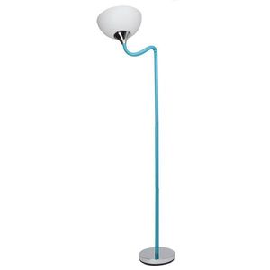 TP Living Stojací lampa LUCIE 30 cm chromová/modrá/bílá obraz