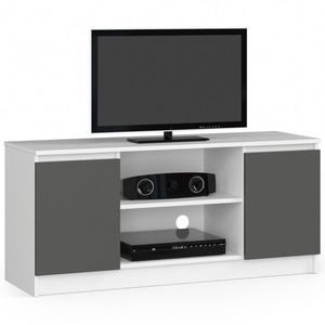 Ak furniture TV stolek Tonon 120 cm bílý/grafitový šedý obraz