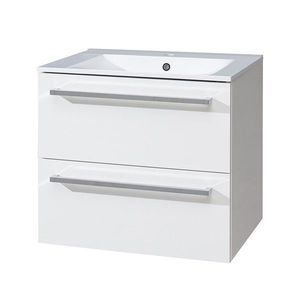 MEREO Bino, koupelnová skříňka s keramickým umyvadlem 61 cm, bílá CN660 obraz