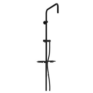 MEXEN Sprchová souprava T, hladká hadice 150cm, mýdlenka, černé 79393-70 obraz