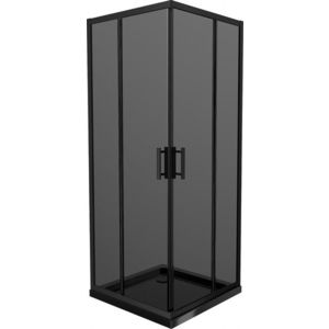 Sprchová kabina MEXEN RIO 90 x 90 cm černá obraz