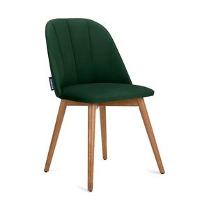 Konsimo Sp. z o.o. Sp. k. Jídelní židle BAKERI 86x48 cm tmavě zelená/světlý dub obraz