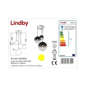 Lindby Lindby - Lustr na lanku ROBYN 3xE27/40W/230V obraz