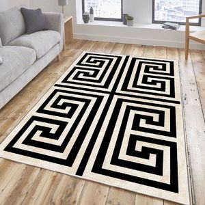 Pletený koberec s geometrickým vzorem, 100 x 300 cm, béžový obraz