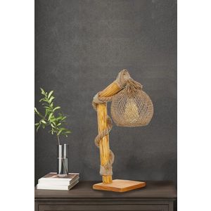 Přírodní dřevěná lampa CANATA, 50 x 24 cm obraz