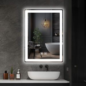 IREDA Koupelnové zrcadlo s LED osvětlením, 80 x 60 cm obraz