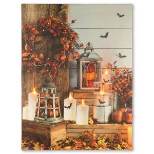 Nexos 86795 Nástěnná malba podzimní listí, 5 LED, 30 x 40 cm obraz