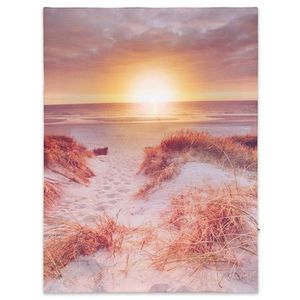 Nexos Nástěnná malba západ slunce na pláži, 1 LED, 30 x 40 cm obraz