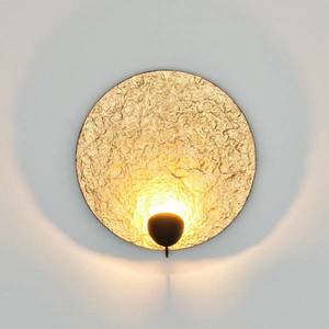 Holländer Nástěnné svítidlo LED Traversa, lesklá zlatá, Ø 35 cm obraz