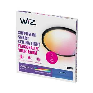 WiZ WiZ SuperSlim LED stropní světlo RGBW Ø42cm černé obraz