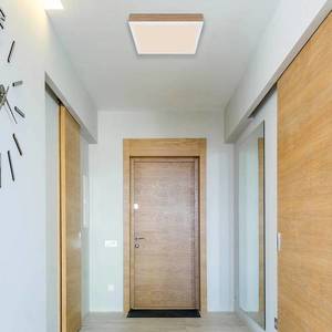 Globo LED stropní svítidlo Doro, délka 30 cm, tmavé dřevo, dřevo obraz