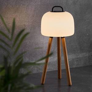 Nordlux LED stolní lampa Kettle Tripod dřevo, stínidlo 22cm obraz