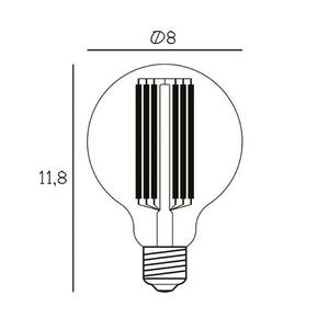DESIGN BY US LED žárovka Globe, E27, Ø 8 cm, 3, 5 W, 2 200 K, stmívatelná obraz