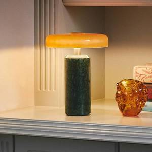 DESIGN BY US Nabíjecí stolní lampa Trip LED, zelená / oranžová, mramor, sklo, IP44 obraz