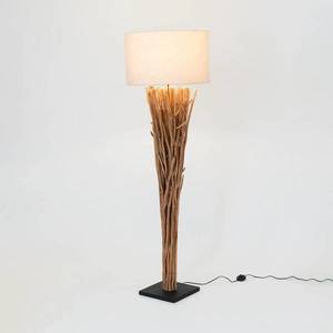 Holländer Stojací lampa Palmaria, barva dřeva/béžová, výška 177 cm, dřevo obraz