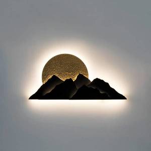 Holländer Nástěnné svítidlo LED Montagna, hnědá/zlatá barva, šířka 150 cm obraz