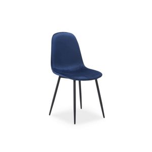 Signal Jídelní židle FOX VELVET | černá matná Barva: Tmavě modrá / TAP.91 obraz