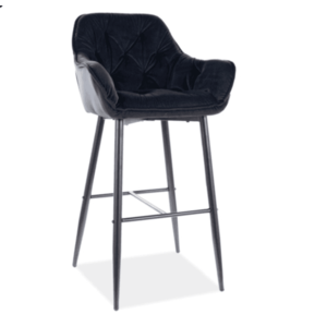Signal Barová židle CHERRY H-1 | Velvet Barva: Černá / Bluvel 19 obraz