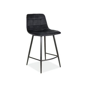 Signal Barová židle MILA H-2 | Velvet Barva: Černá / Bluvel 19 obraz