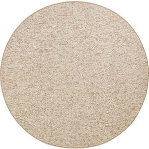 Světle hnědý kulatý koberec ø 133 cm Wolly – BT Carpet obraz