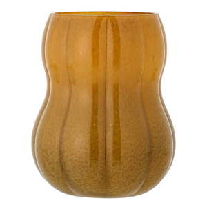 Hnědá skleněná ručně vyrobená váza (výška 20 cm) Pumpkin – Bloomingville obraz