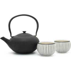 Bílo-černá porcelánovo-litinová čajová souprava Shanxi – Bredemeijer obraz