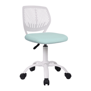 Kancelářská židle SELVA Bílá / modrá, Kancelářská židle SELVA Bílá / modrá obraz