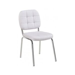 Jídelní židle Emilia, bílá ekokůže obraz