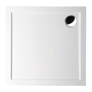 POLYSAN AURA sprchová vanička z litého mramoru, čtverec 90x90cm, bílá 43511 obraz