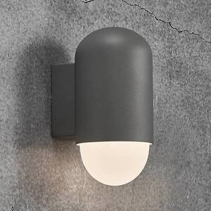 Nordlux Venkovní nástěnná lampa Heka, antracitově šedá, hliník, výška 21, 6 cm obraz