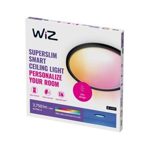 WiZ WiZ SuperSlim LED stropní světlo RGBW Ø54cm černé obraz