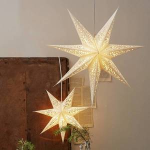 STAR TRADING Krajková papírová hvězda, bez osvětlení, Ø 45 cm, bílá obraz