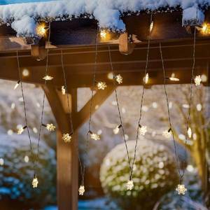 Lindby Lindby LED pohádková světla Parrik, sněhové vločky, 620 cm, IP44 obraz