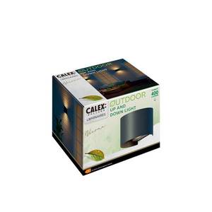 Calex Venkovní nástěnné svítidlo Calex LED Oval, nahoru/dolů, výška 10 cm, černé obraz