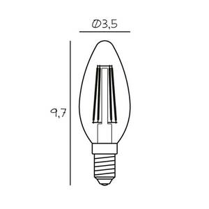 DESIGN BY US LED žárovka, E14, 3, 5 W, 2 200 K, vlákno, stmívatelná obraz