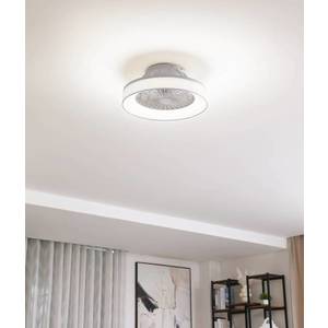 Lindby Stropní ventilátor Lindby LED Mace, bílý, tichý, CCT obraz