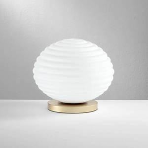 Eco-Light Stolní lampa Ripple, zlatá barva/opál, Ø 32 cm obraz